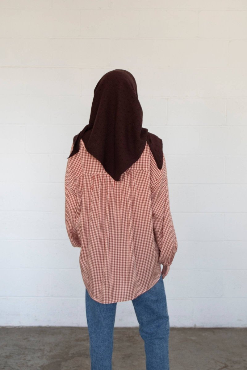 Foulard Pointelle Chocolat Things Between - Ex - voto