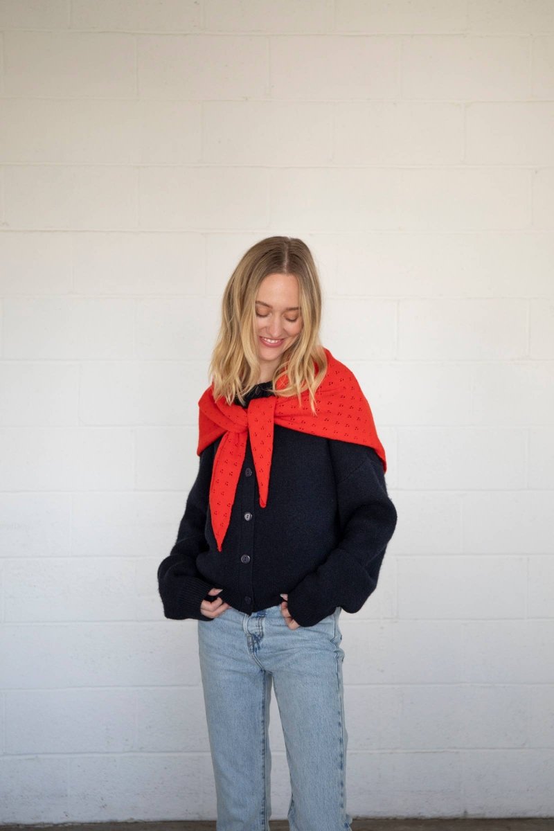 Foulard Pointelle Rouge Things Between - Ex - voto