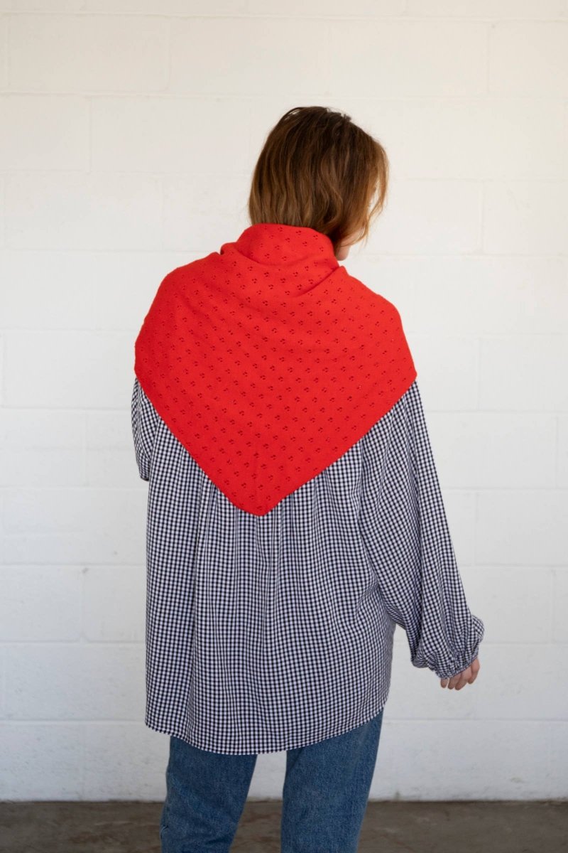 Foulard Pointelle Rouge Things Between - Ex - voto