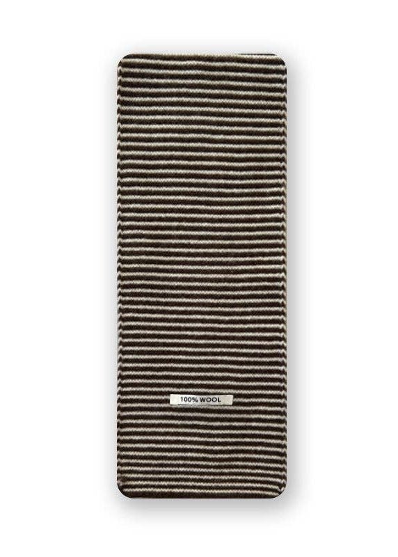 Foulard Rayé en Laine Brun et Blanc Sweetkama - Ex - voto