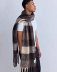 Foulard Reykjavik Carreaux Bruns Arctic Fox - Ex - voto