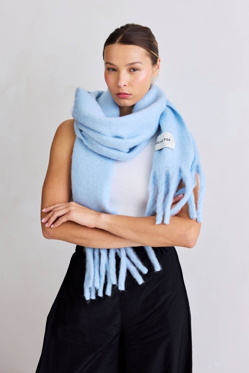 Foulard Stockholm Bleu Glacier Arctic Fox - Ex - voto