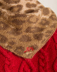 Foulard Triangulaire Damson Madder Léopard - Ex - voto
