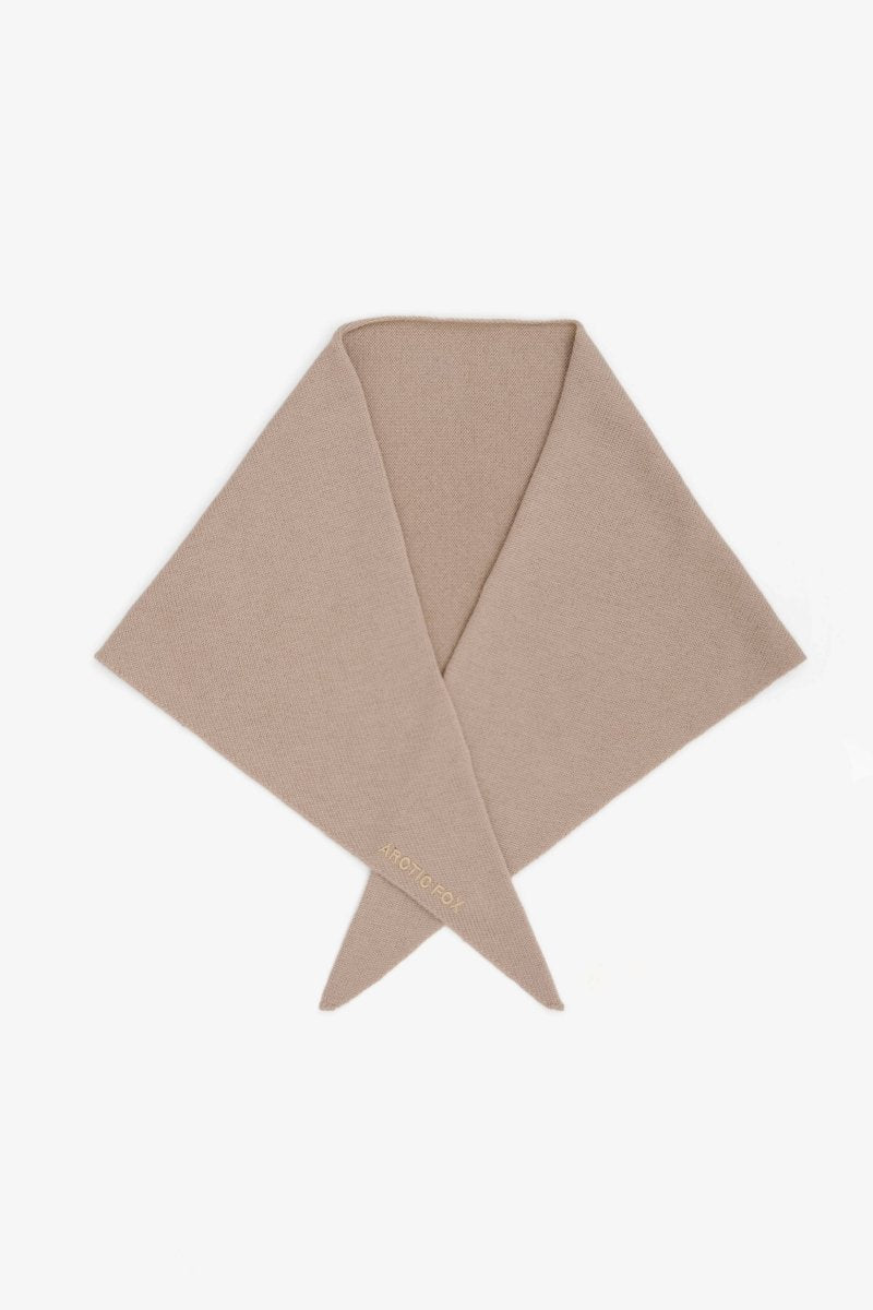 Foulard Triangulaire en Merino Taupe Arctic Fox - Ex - voto