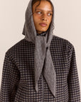 Foulard Triangulaire en Pointelle Gris Damson Madder - Ex-voto