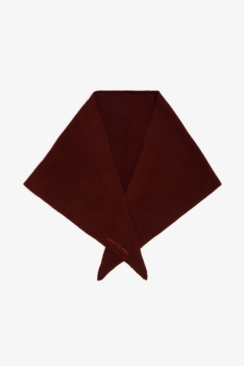Foulard Triangulaire Merino Brun Foncé Arctic Fox - Ex - voto