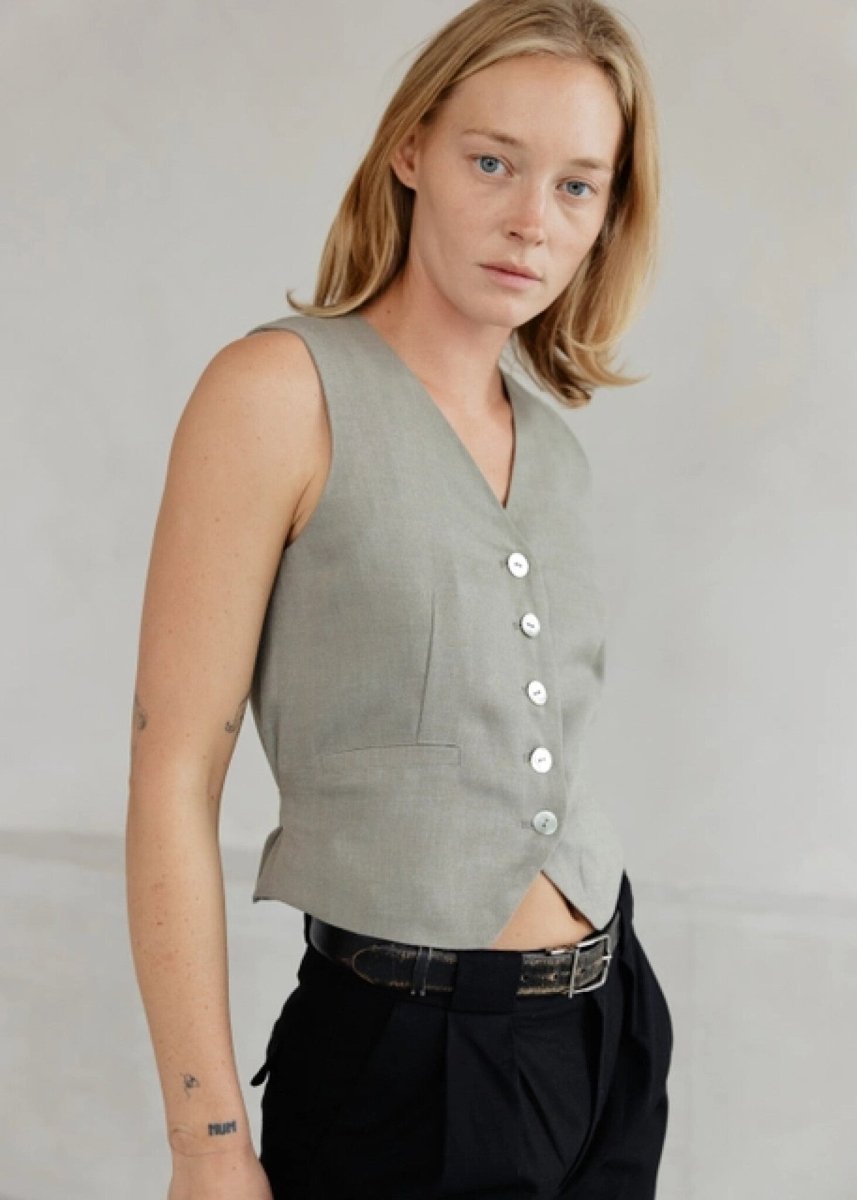 Gilet Eva Mod Ref Olive SOLDE - Vente Finale - Ex - voto
