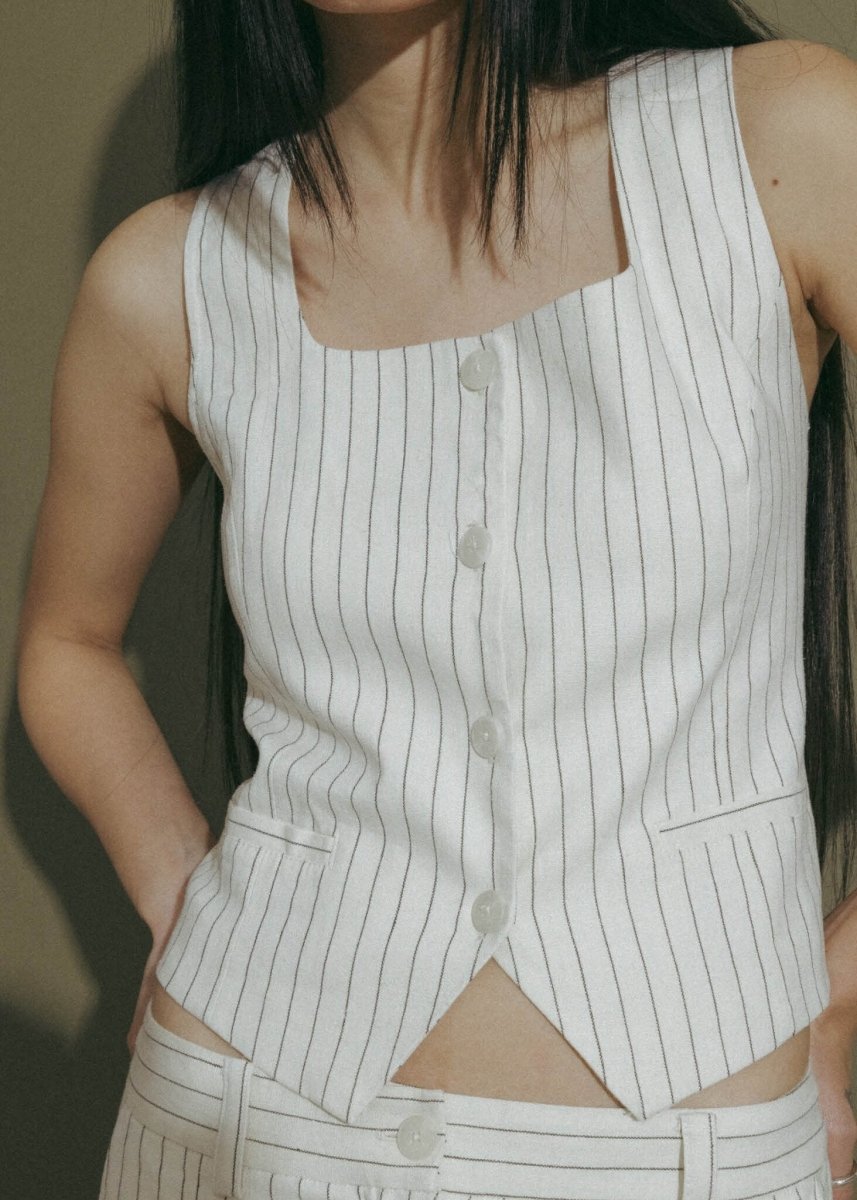 All Row Ivory Frances Vest – Ex-voto