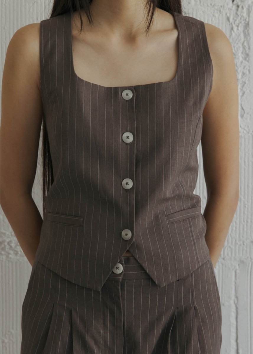 Gilet Frances All Row Taupe SOLDE - Vente Finale - Ex - voto