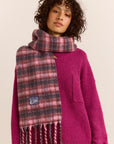 Grand Foulard Carreaux Magenta Damson Madder - Ex-voto