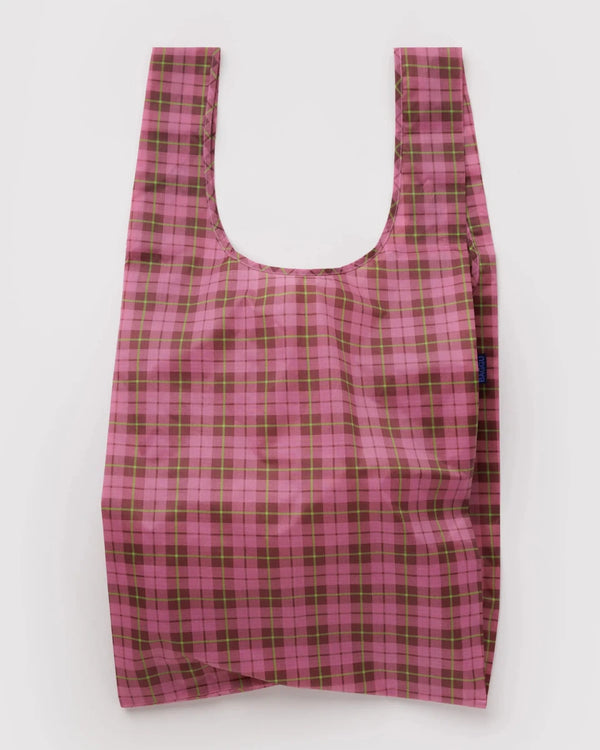 Grand Sac Réutilisable Baggu Azalea Pink Tartan - Ex-voto