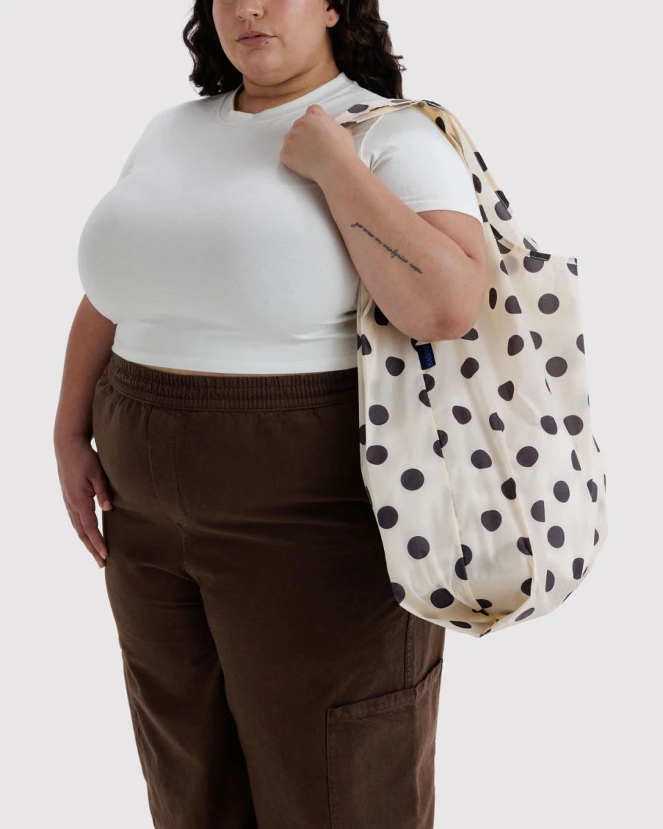 Grand Sac Réutilisable Baggu Cream and Black Polka Dot - Ex-voto