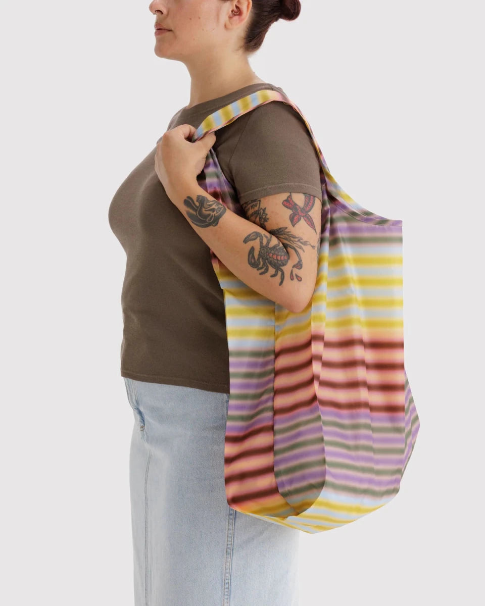 Grand Sac Réutilisable Baggu Gradient Stripe Multi - Ex - voto