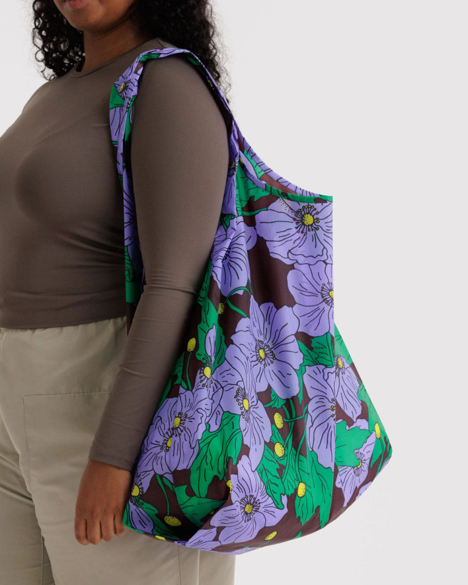 Grand Sac Réutilisable Baggu Maroon Poppy - Ex - voto
