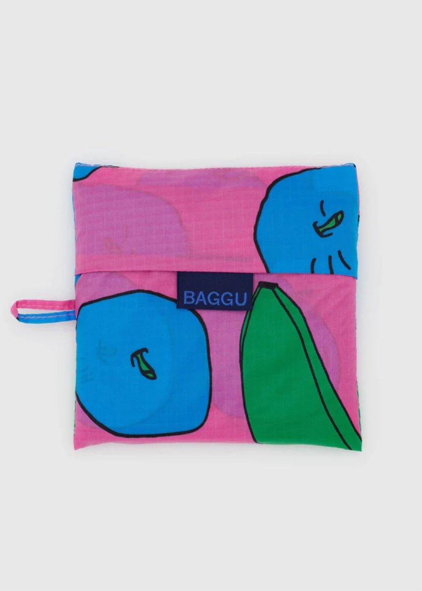 Grand Sac Réutilisable Baggu Pink Apples and Bananas - Ex - voto