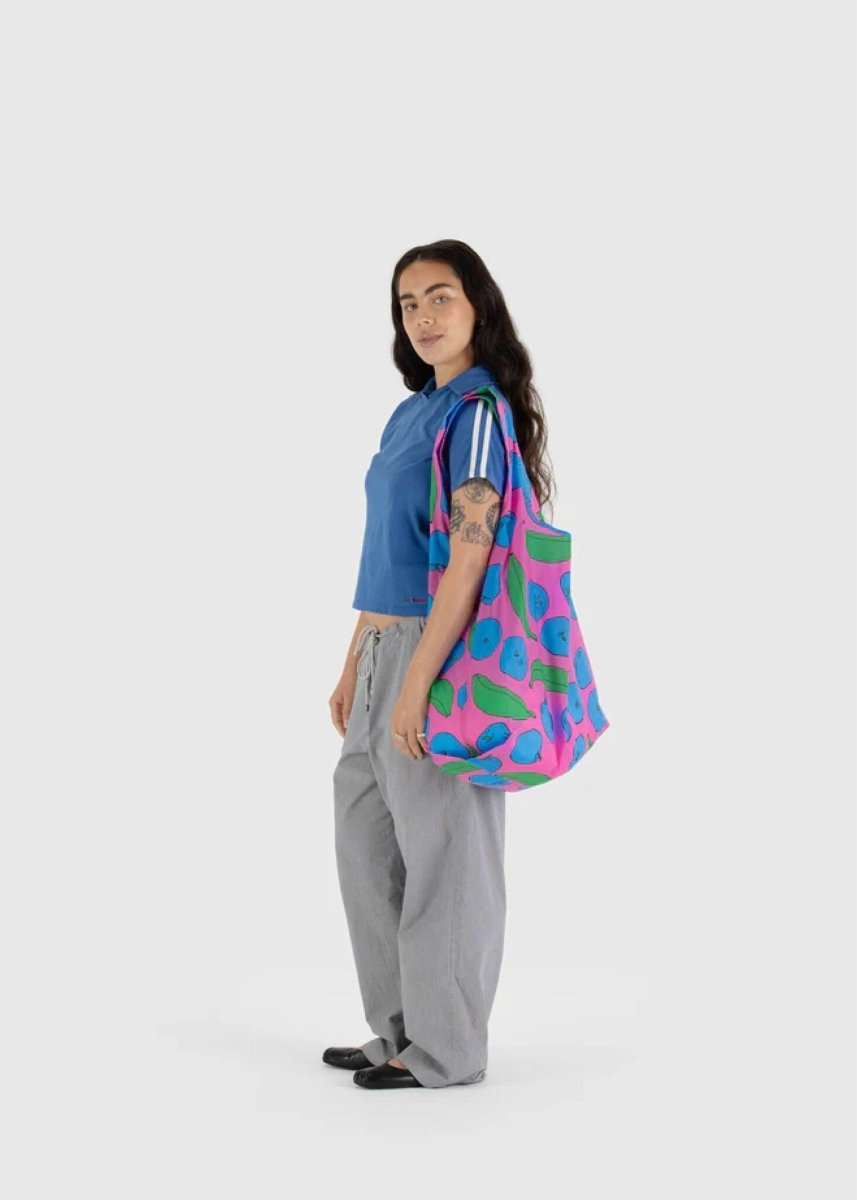 Grand Sac Réutilisable Baggu Pink Apples and Bananas - Ex - voto