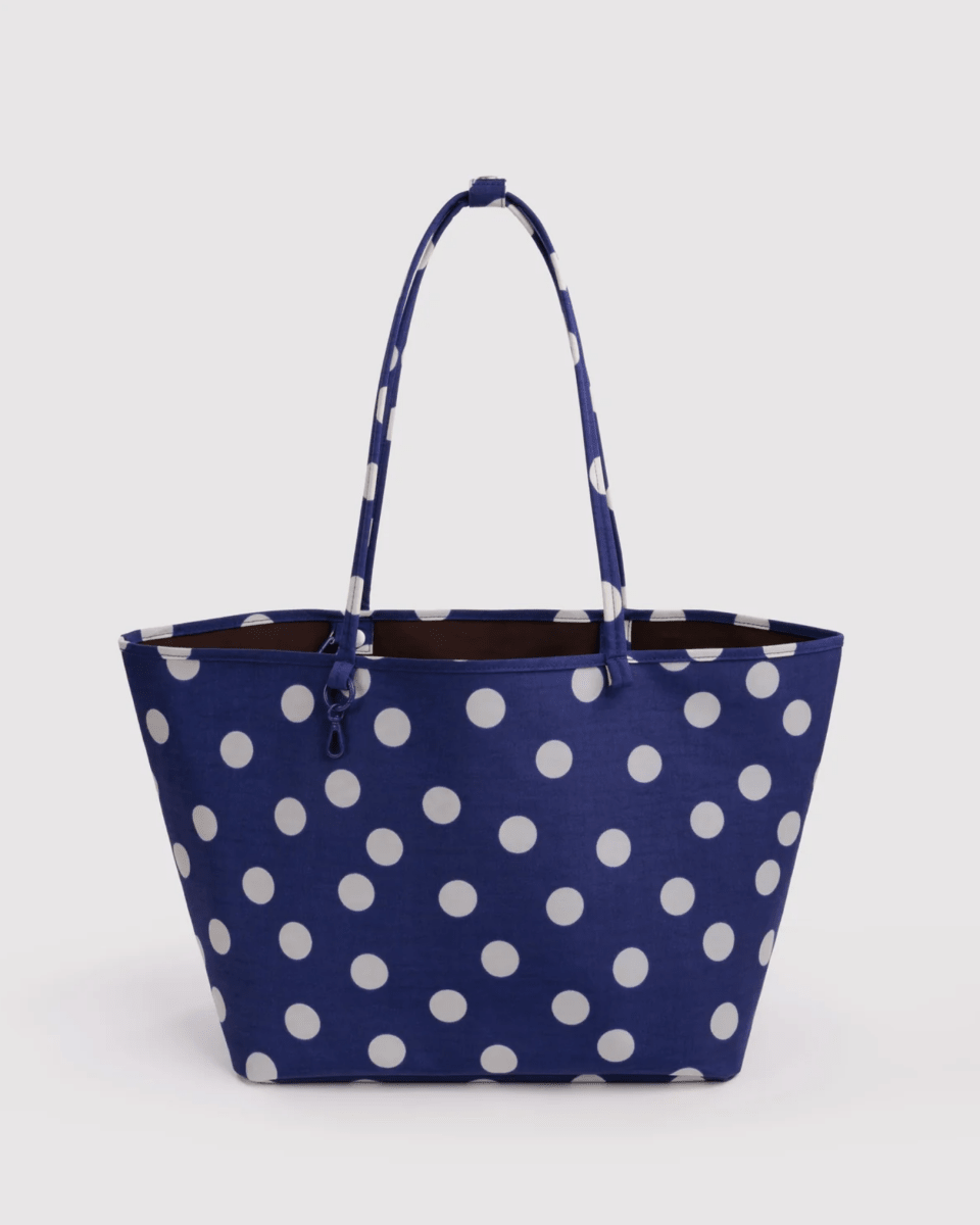 Grand Sac Tote Réversible Baggu Navy Polka Dot Mix - Ex-voto