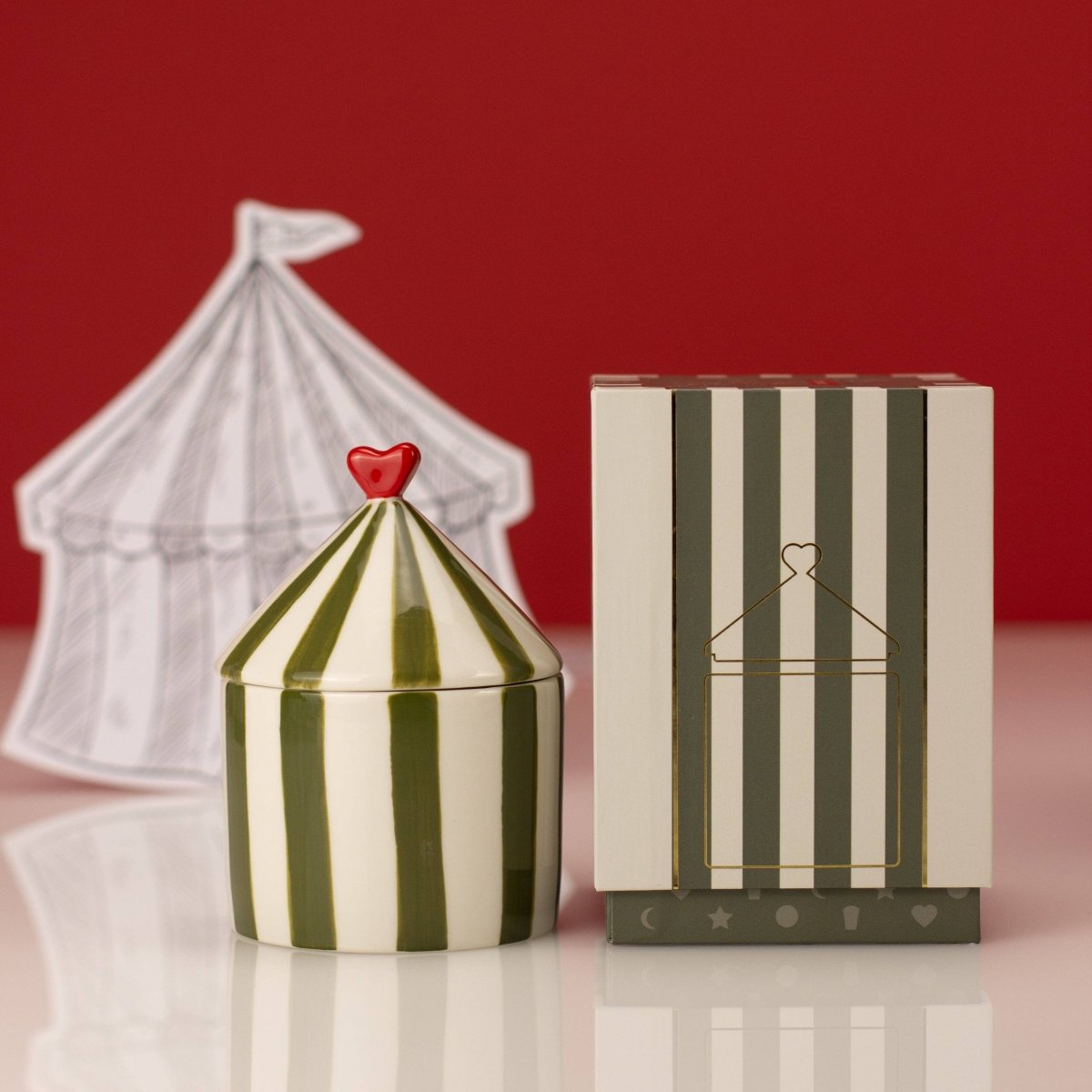 Grande Bougie Carnaval Vert: Feuilles de Tomate Zesty Lemons - Ex-voto