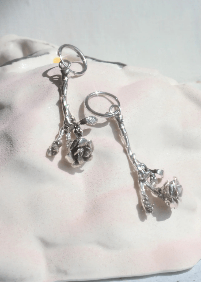 Grandes Boucles d'oreilles Rose Hoops Bilak - Ex - voto