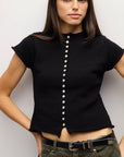 Haut Alana Noir All Row - Ex-voto