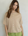 Haut Annalise Pointelle Beige Things Between - Ex - voto