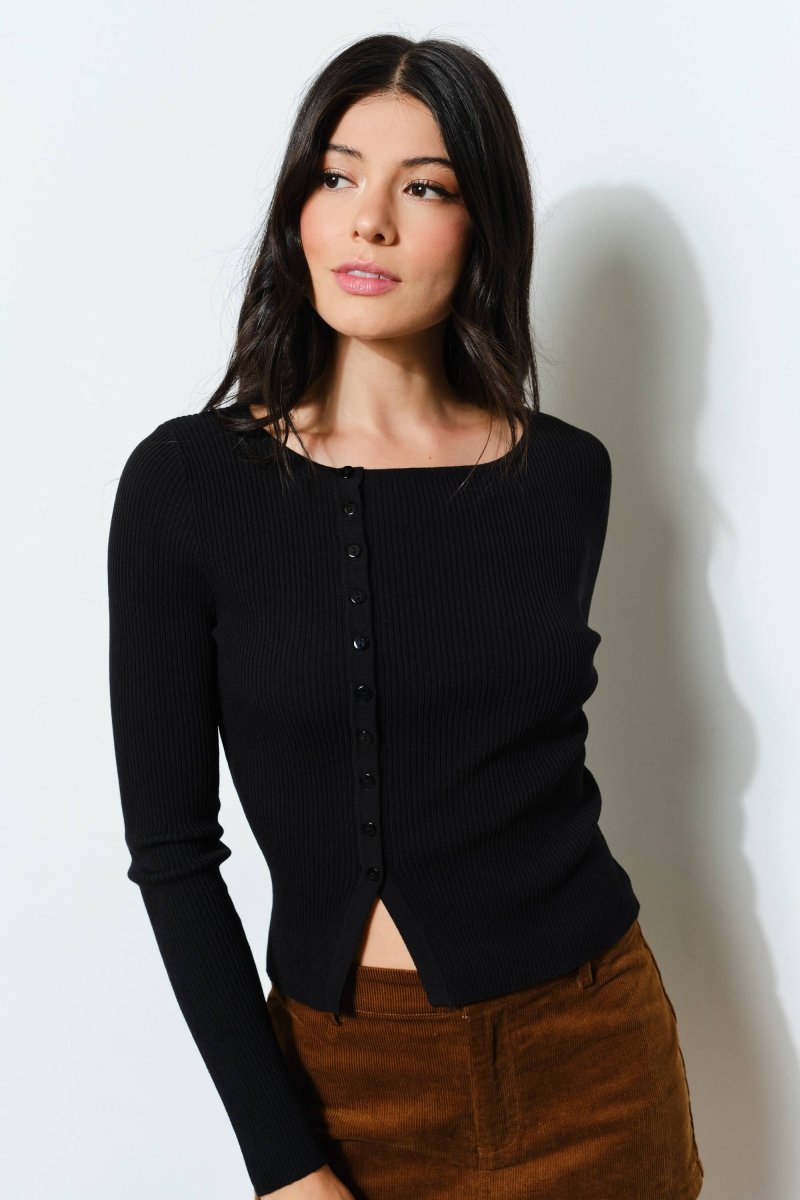 Haut Boutonné Noir Vanessa PRGA - Ex - voto