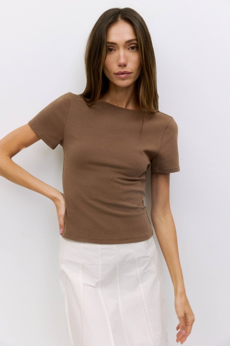 Haut Breanna Brun All Row - Ex - voto