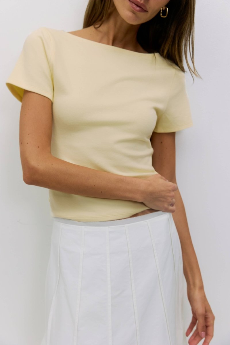 Haut Breanna Jaune Beurre All Row - Ex - voto