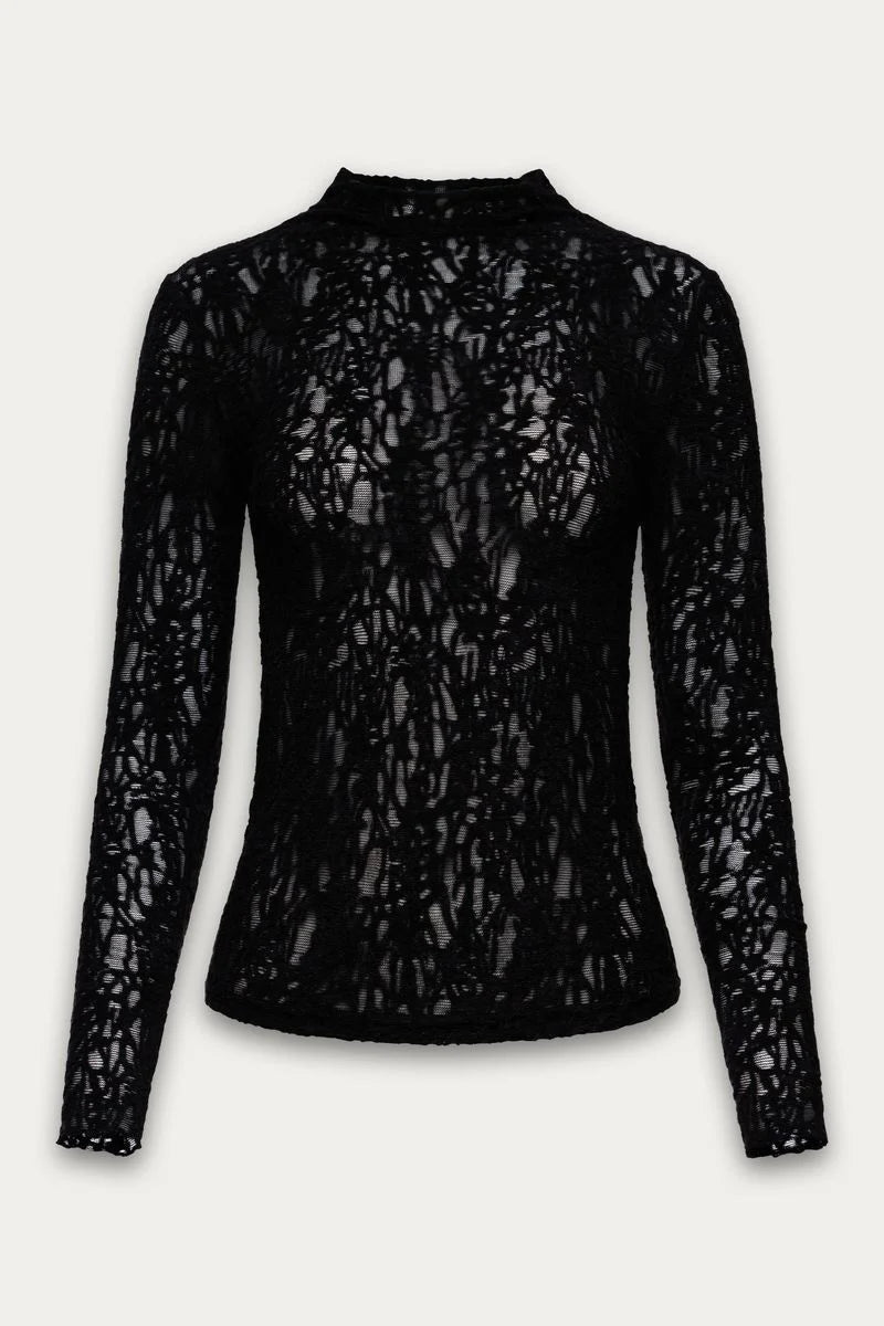Haut Dentelle Noire Reiko Kuwalla - Ex - voto