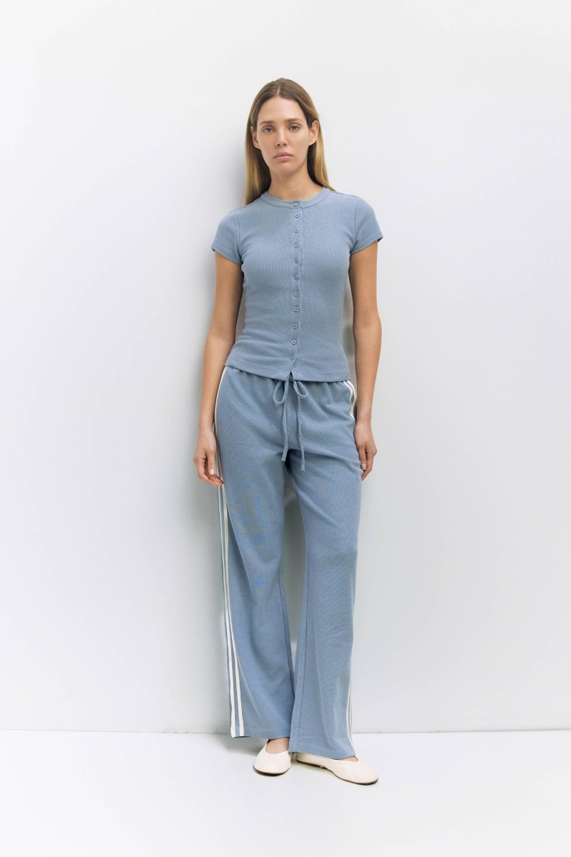 Haut Enzo Bleu Clair All Row - Ex - voto