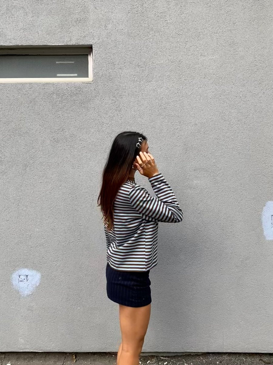 Haut Kathleen Mod Ref Bleu et Brun - Ex - voto