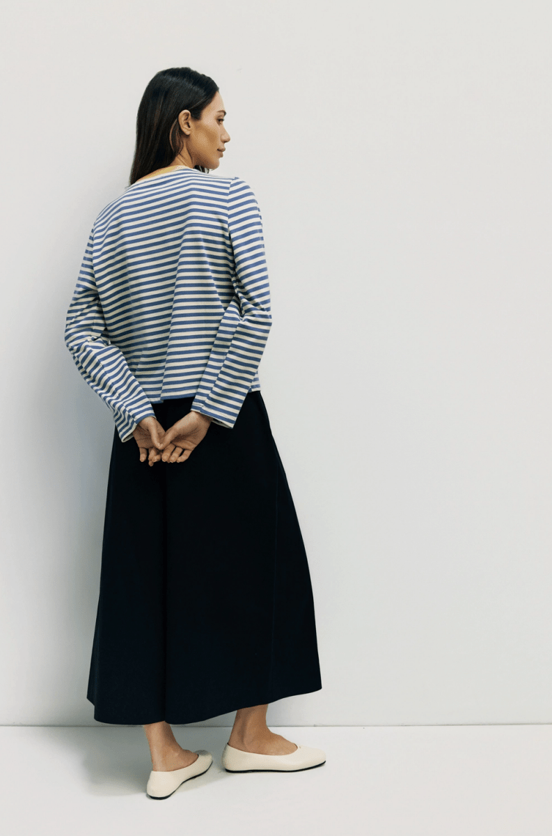 Haut Kathleen Mod Ref Bleu et Crème - Ex - voto