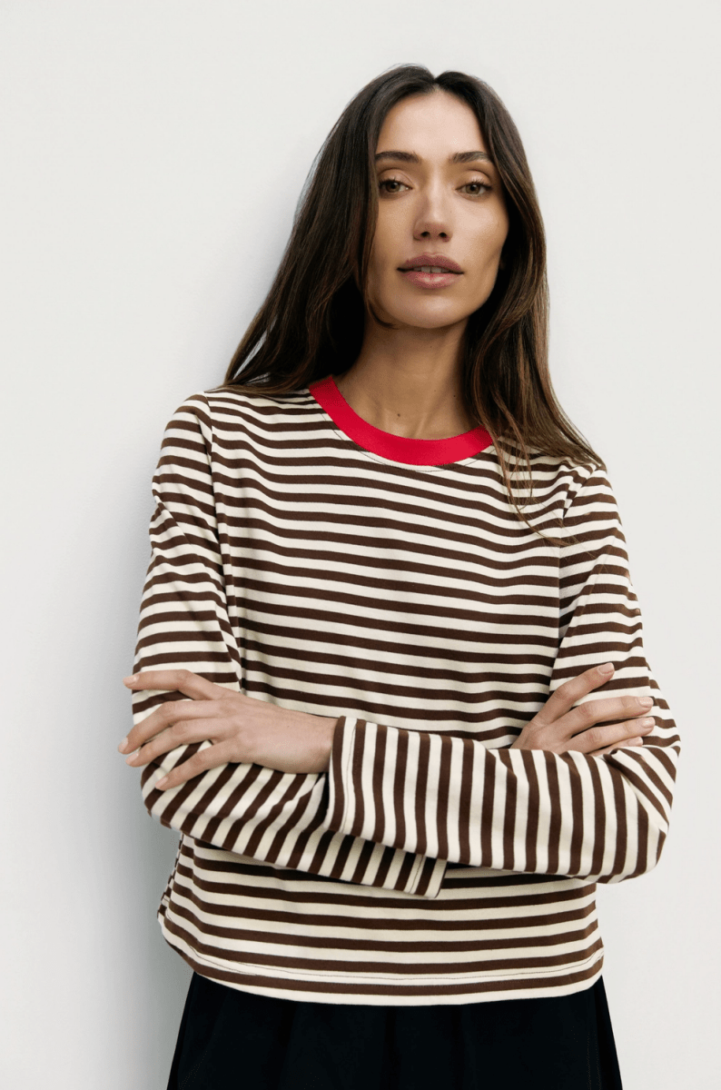 Haut Kathleen Mod Ref Brun et Crème - Ex - voto