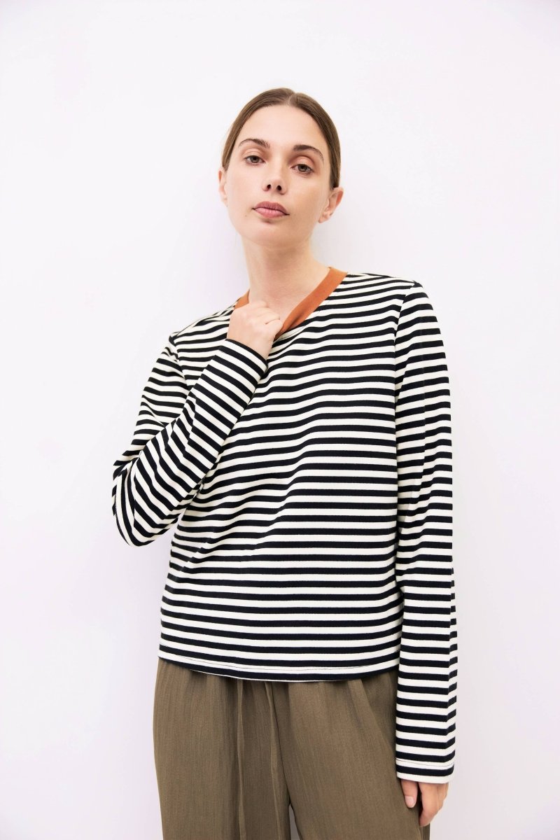 Haut Kathleen Mod Ref Noir et Crème - Ex - voto