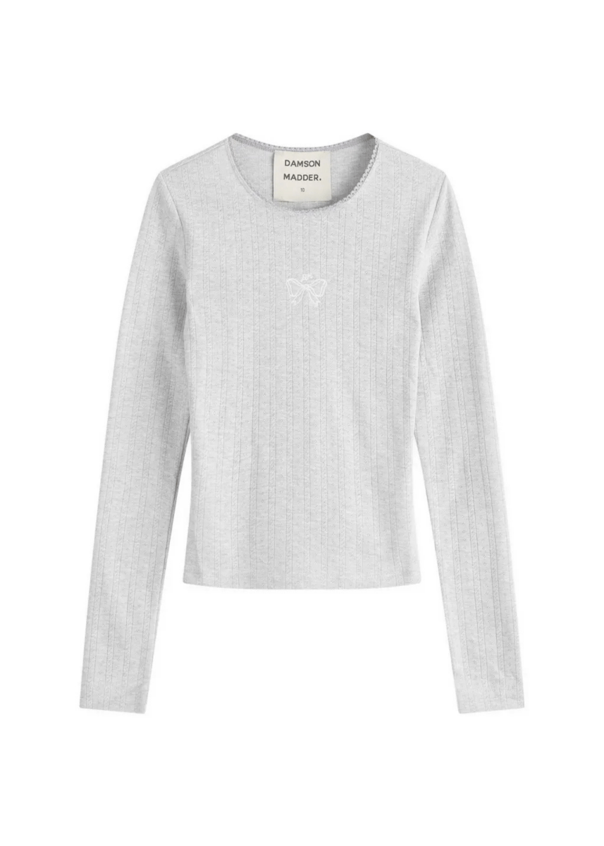 Haut Lua Pointelle Gris Damson Madder - Ex - voto