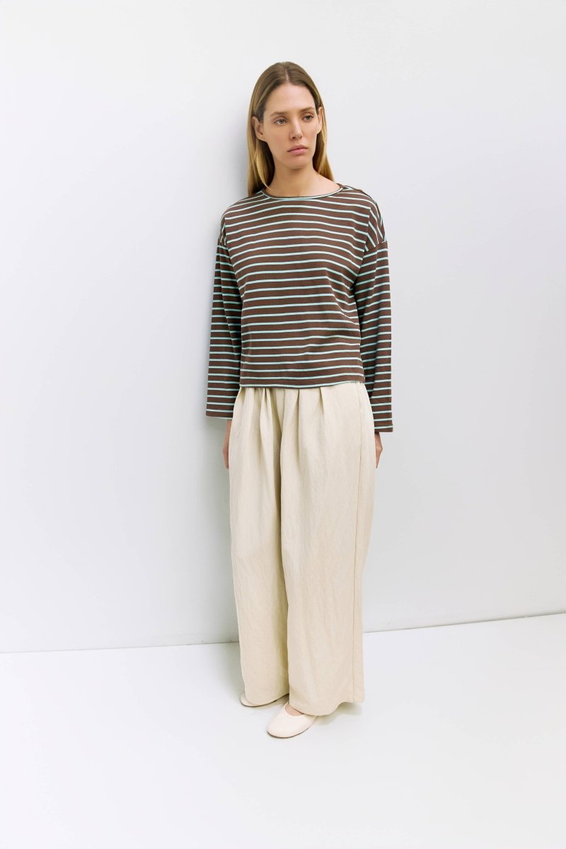 Haut Moore Bleu et Brun All Row - Ex - voto