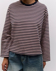 Haut Rayé Callahan All Row Bleu Marin et Rose - Ex - voto