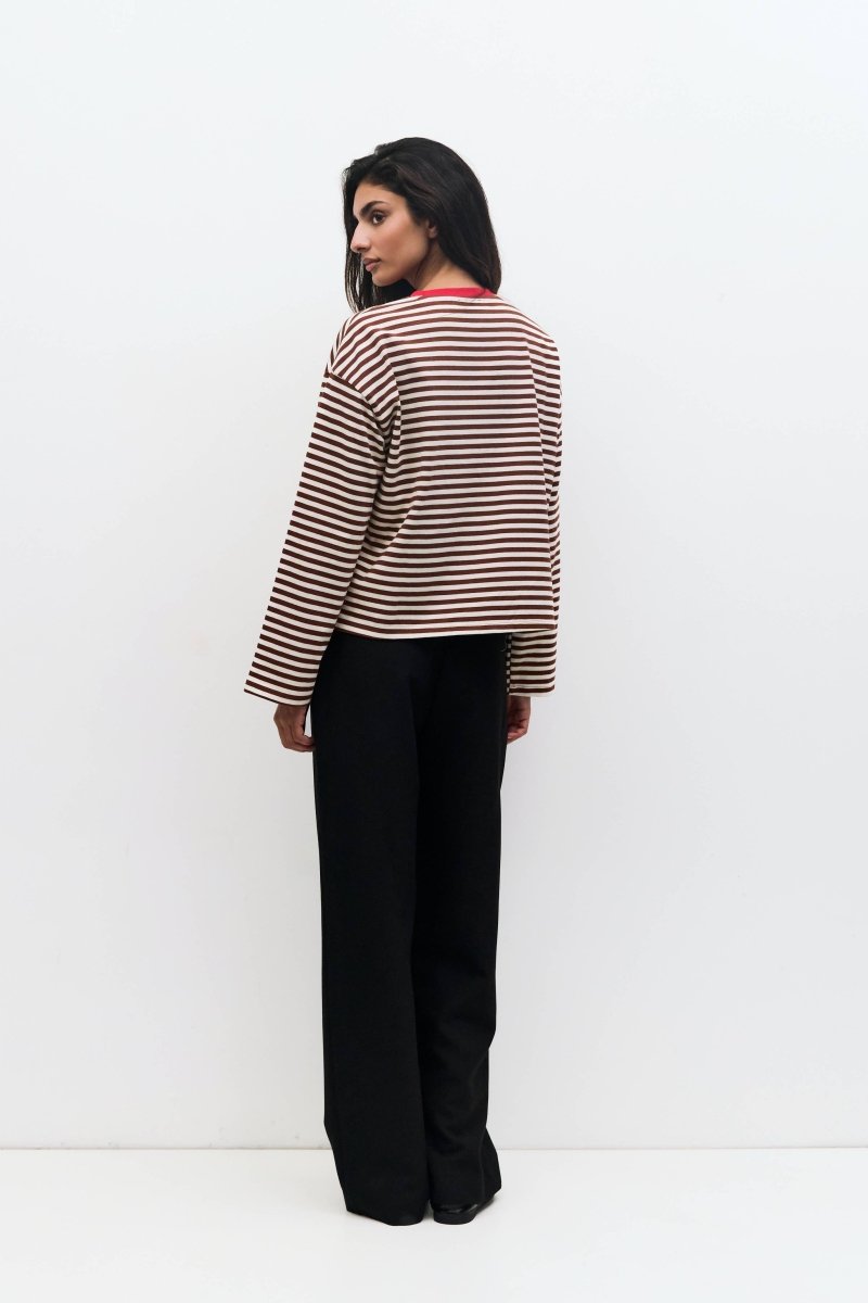 Haut Rayé Callahan All Row Brun et Blanc - Ex - voto