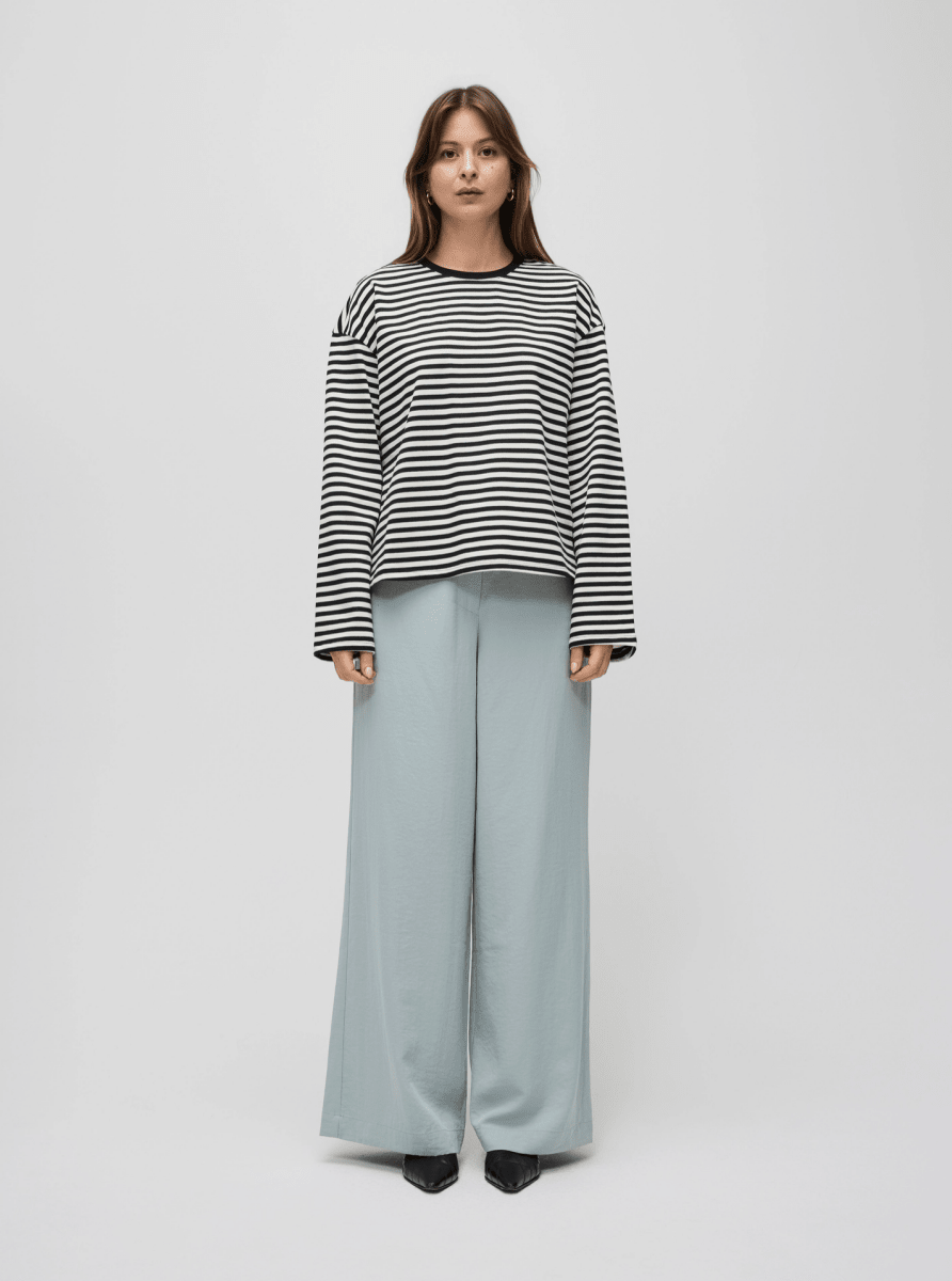 Haut Rayé Callahan All Row Noir et Ivoire - Ex - voto