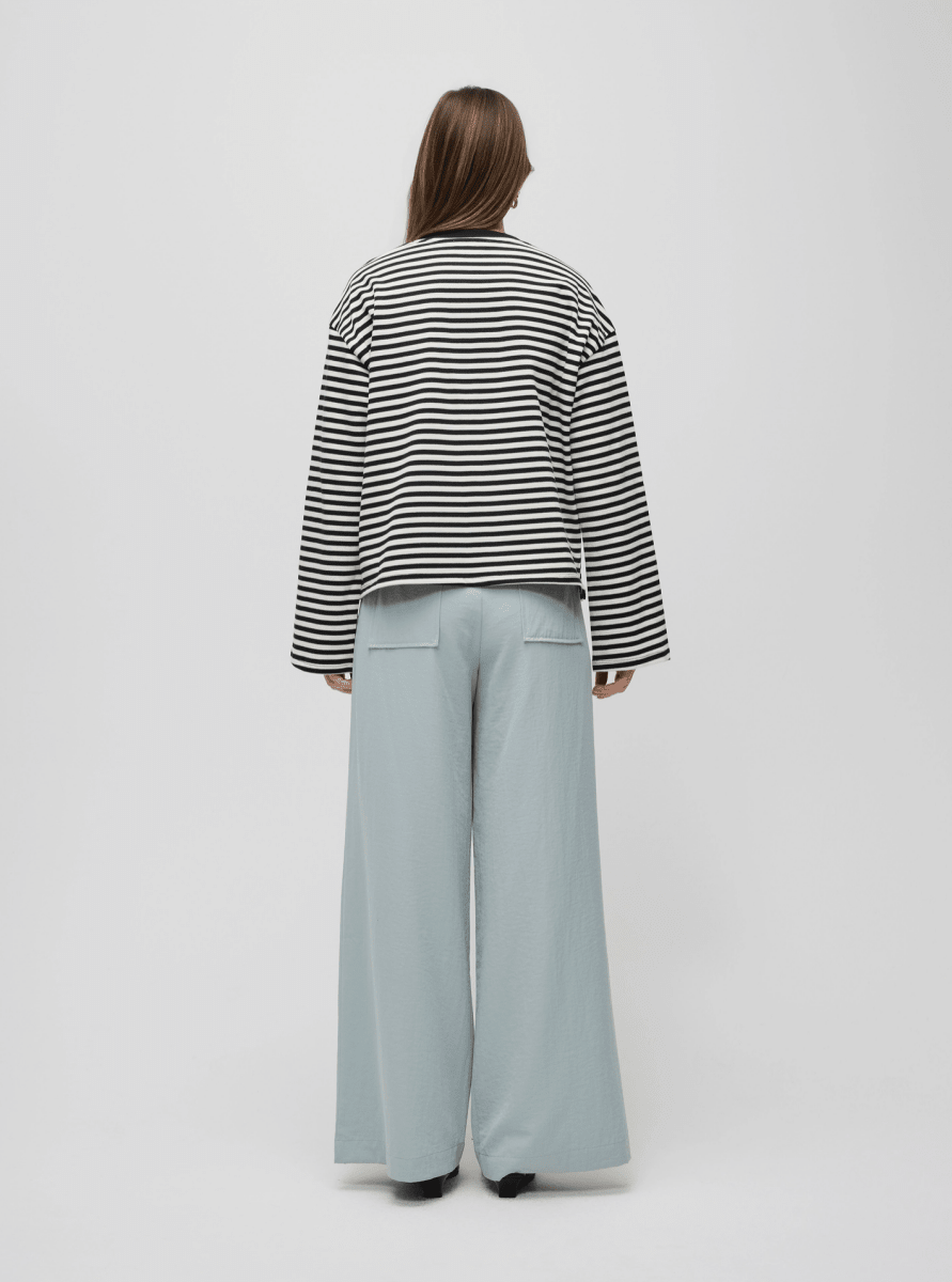 Haut Rayé Callahan All Row Noir et Ivoire - Ex - voto