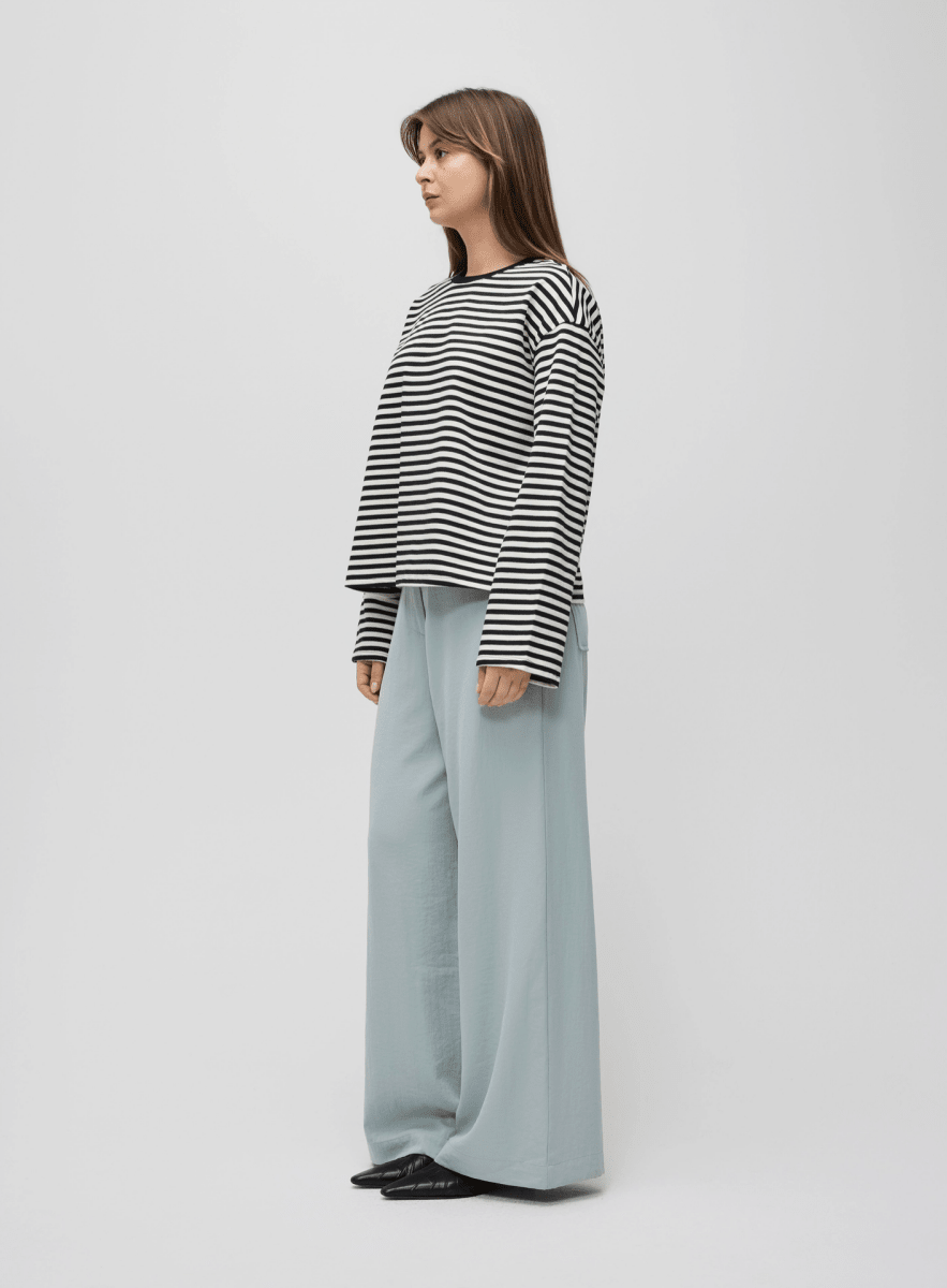 Haut Rayé Callahan All Row Noir et Ivoire - Ex - voto