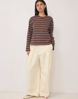 Haut Rayures Brunes Bailey All Row - Ex-voto