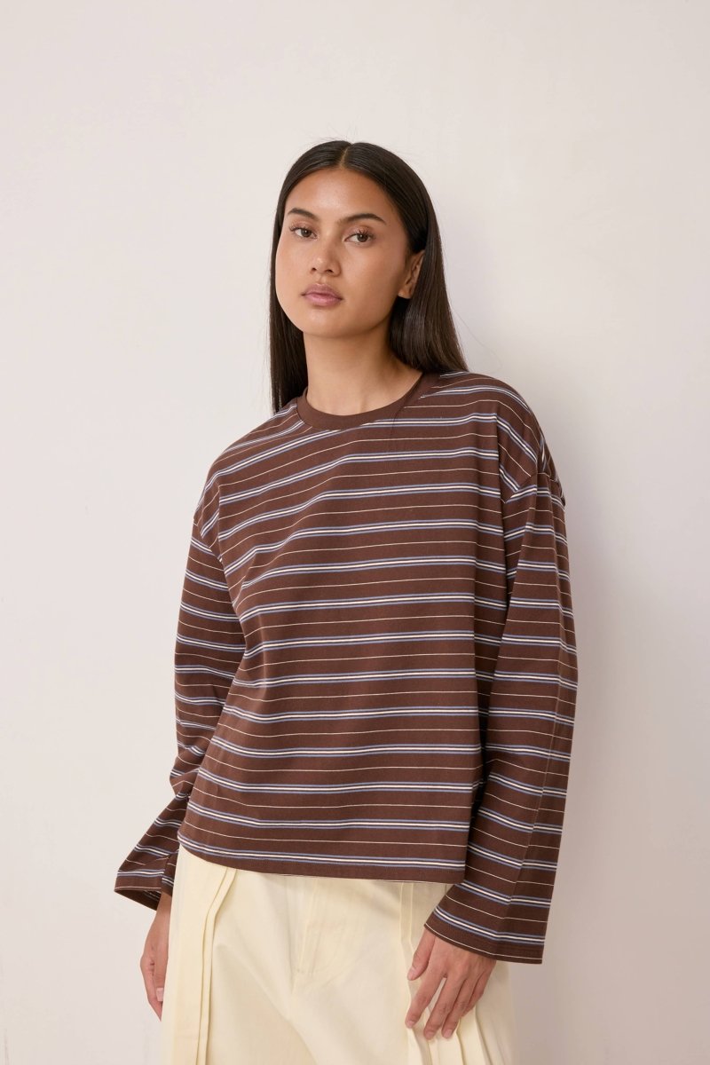 Haut Rayures Brunes Bailey All Row - Ex-voto