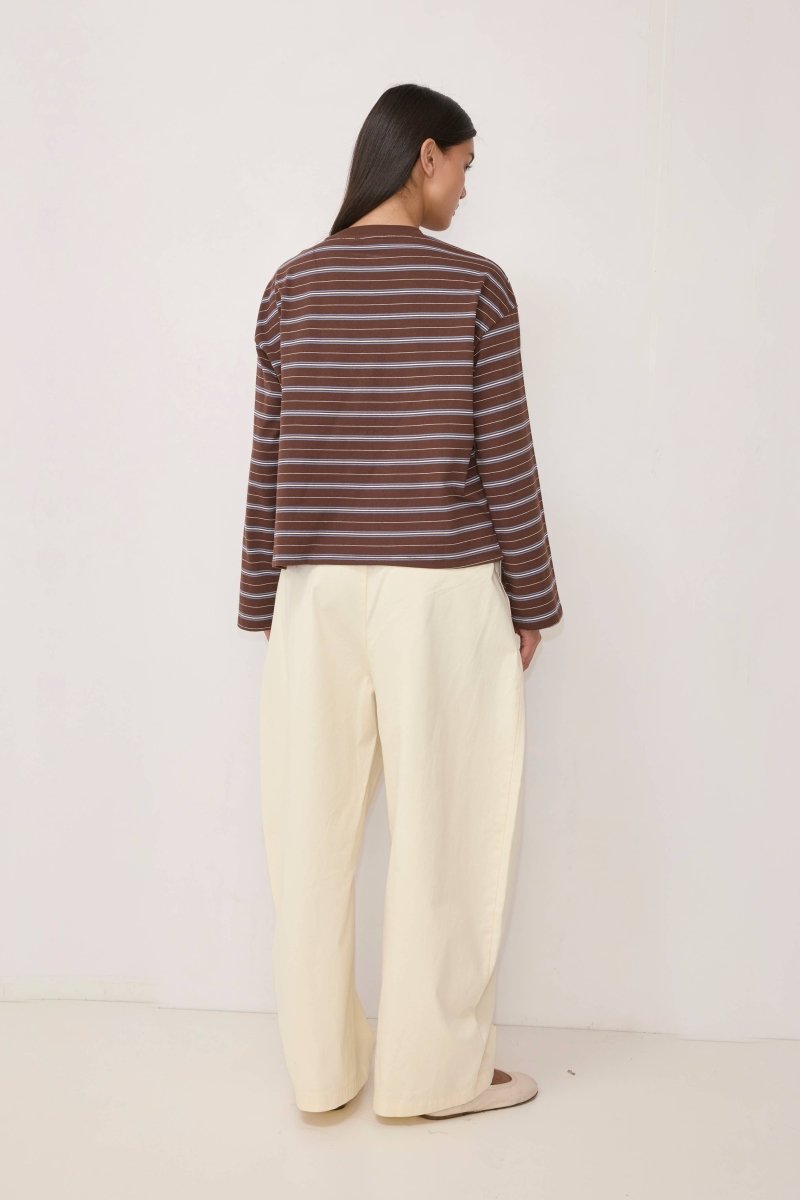 Haut Rayures Brunes Bailey All Row - Ex-voto