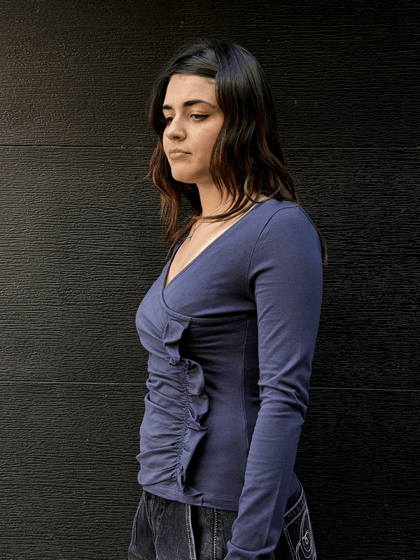 Haut Trixie Bleu Gris Damson Madder - Ex-voto