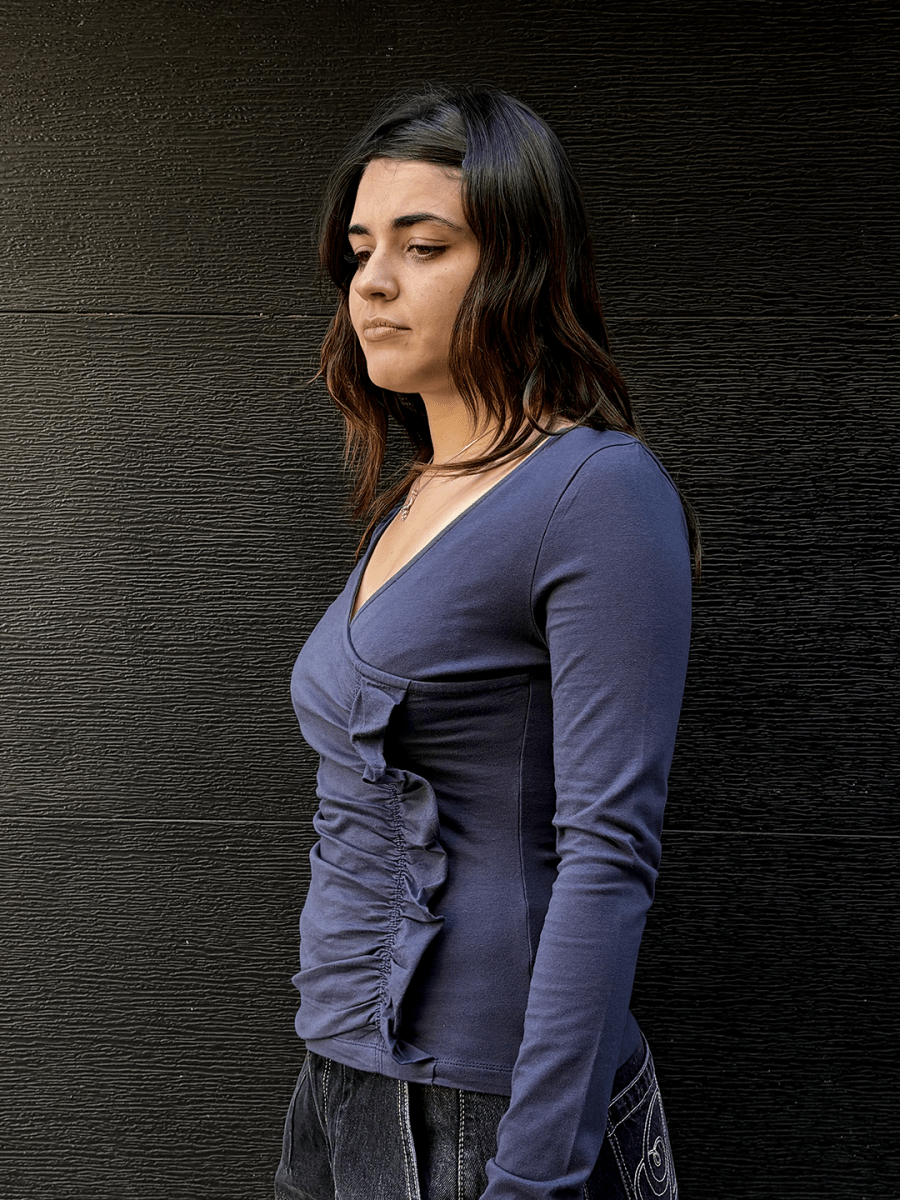 Haut Trixie Bleu Gris Damson Madder - Ex-voto