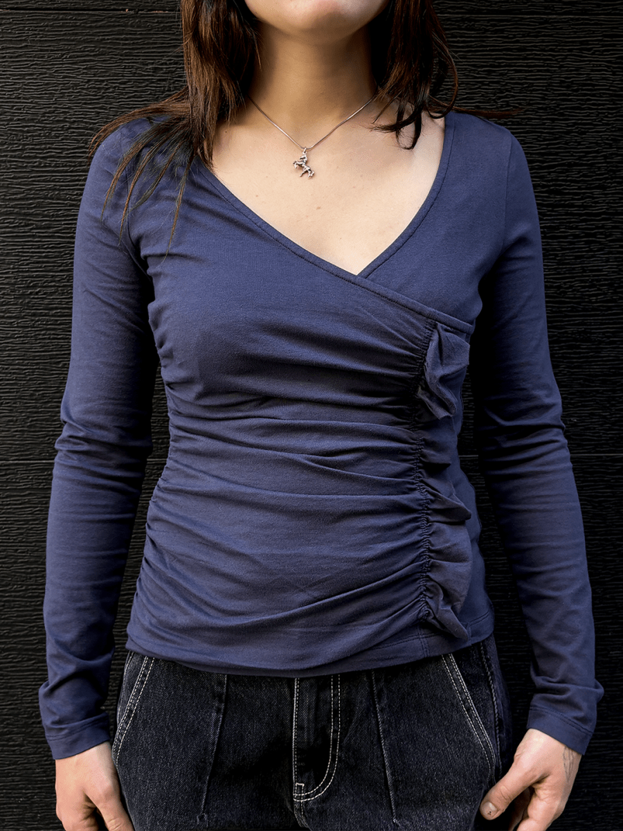 Haut Trixie Bleu Gris Damson Madder - Ex-voto