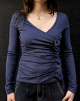 Haut Trixie Bleu Gris Damson Madder - Ex-voto