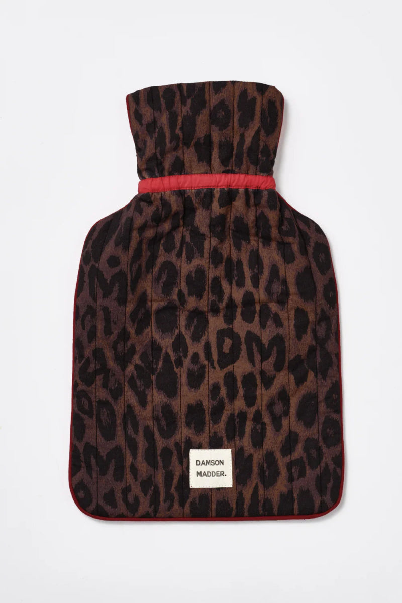 Housse de Bouillotte Léopard Damson Madder - Ex - voto