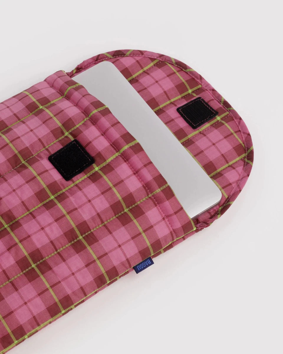 Housse pour ordinateur 13/14po Baggu Azalea Pink Tartan - Ex-voto
